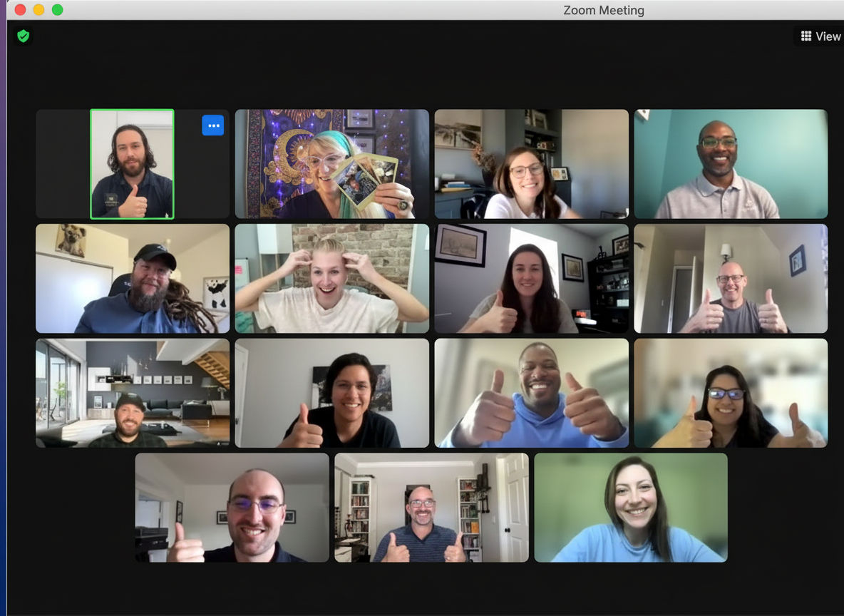 Fun Group Tarot virtual team building session